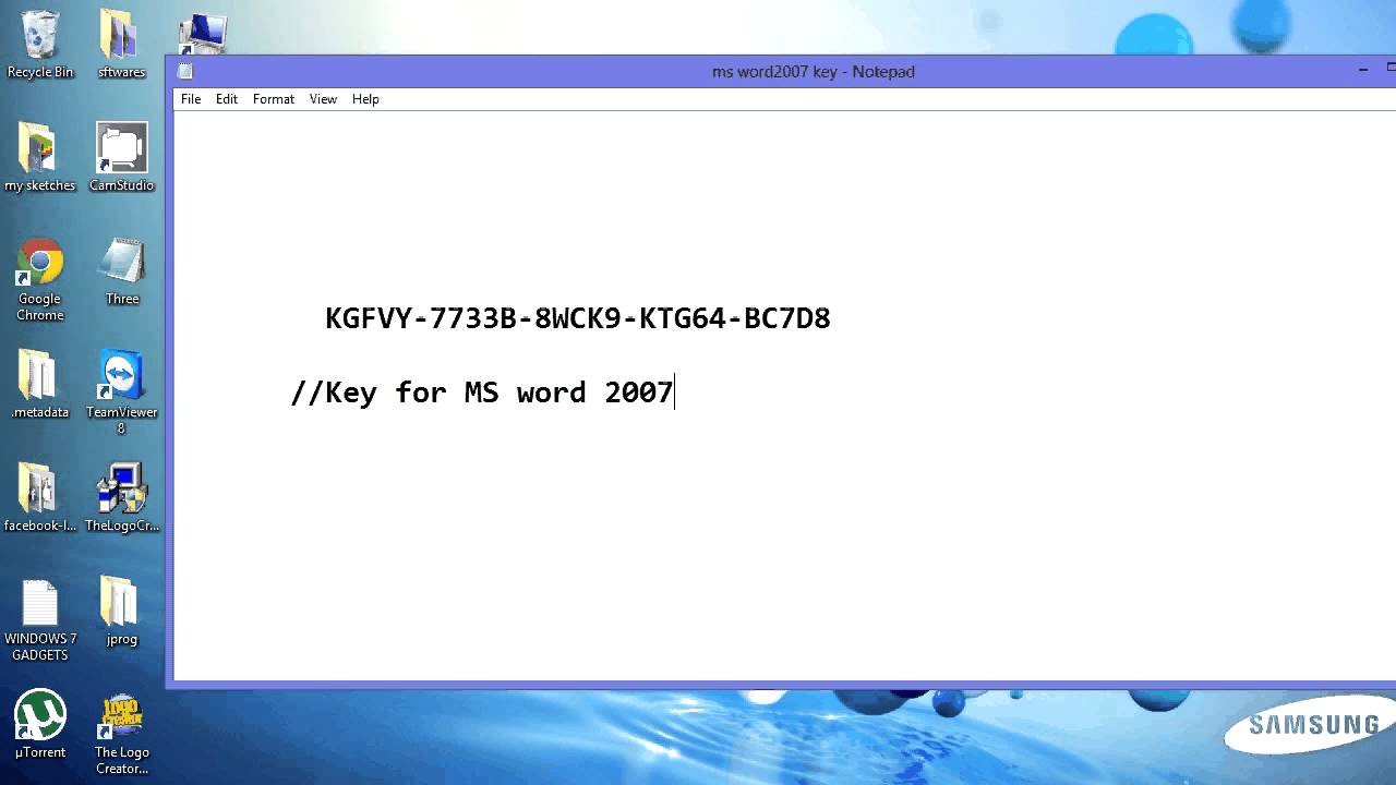 Microsoft 2007 Serial Number